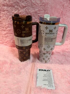 Stanley Quencher H2.0 Tumbler Set - Brown & White